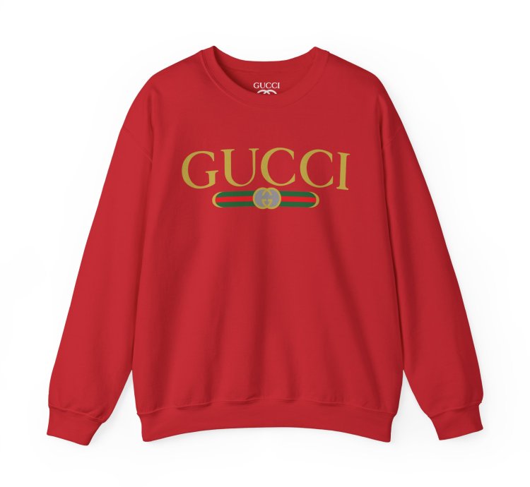 Gucci Gg Logo Red Sweatshirt - Size Usa