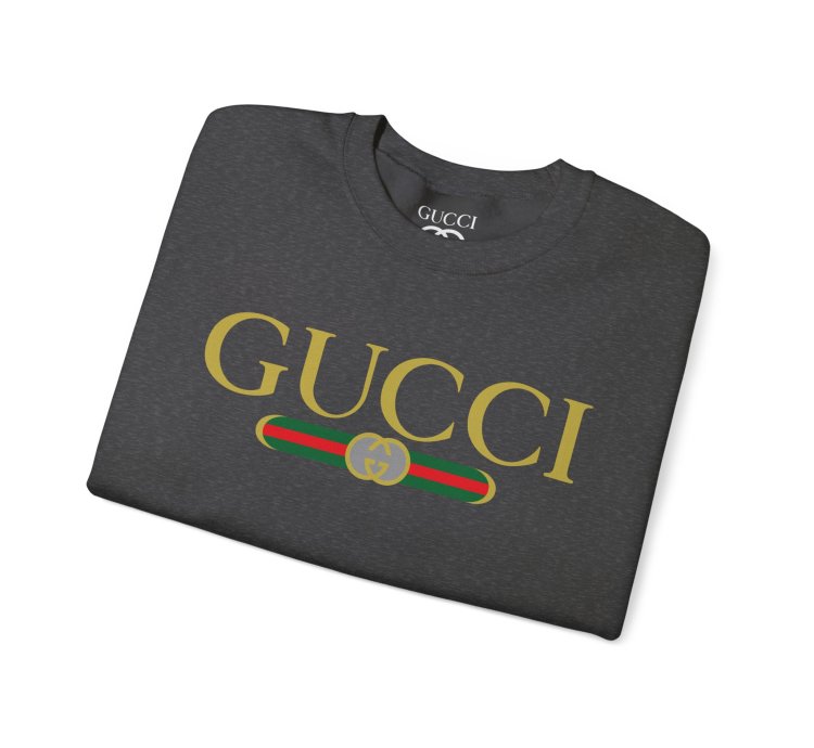 Gucci Gg Logo Charcoal Sweatshirt - Size Usa