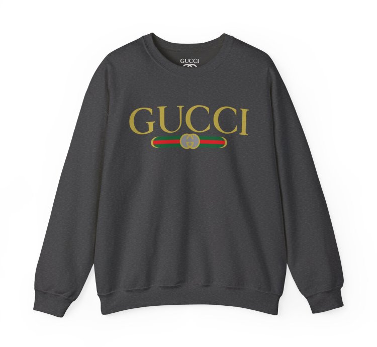 Gucci Gg Logo Charcoal Sweatshirt - Size Usa