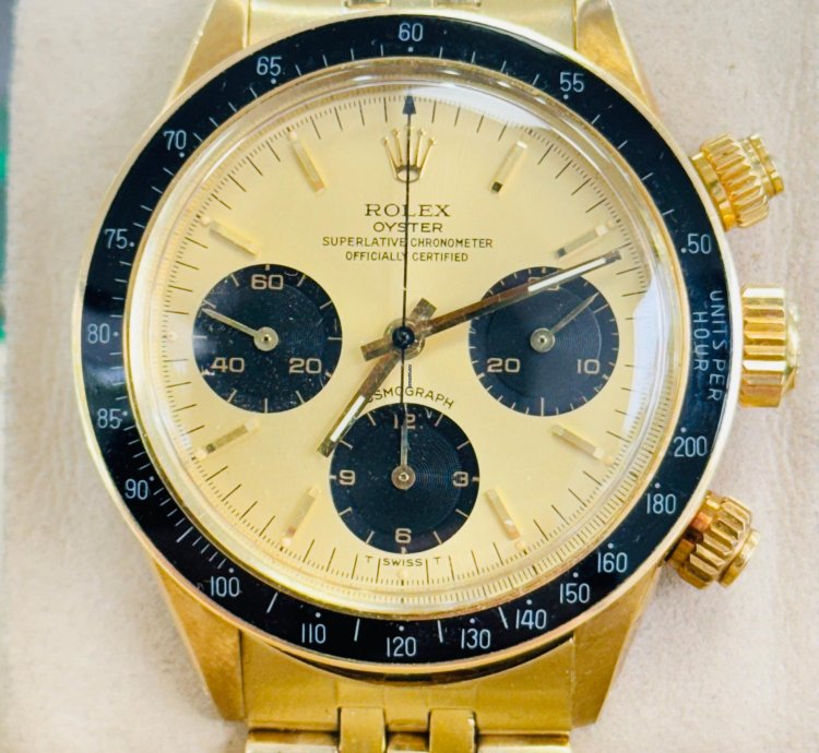 Rolex Daytona Cosmograph 6263 Champagne Dial 14kt Yellow Gold Jubilee Preowned
