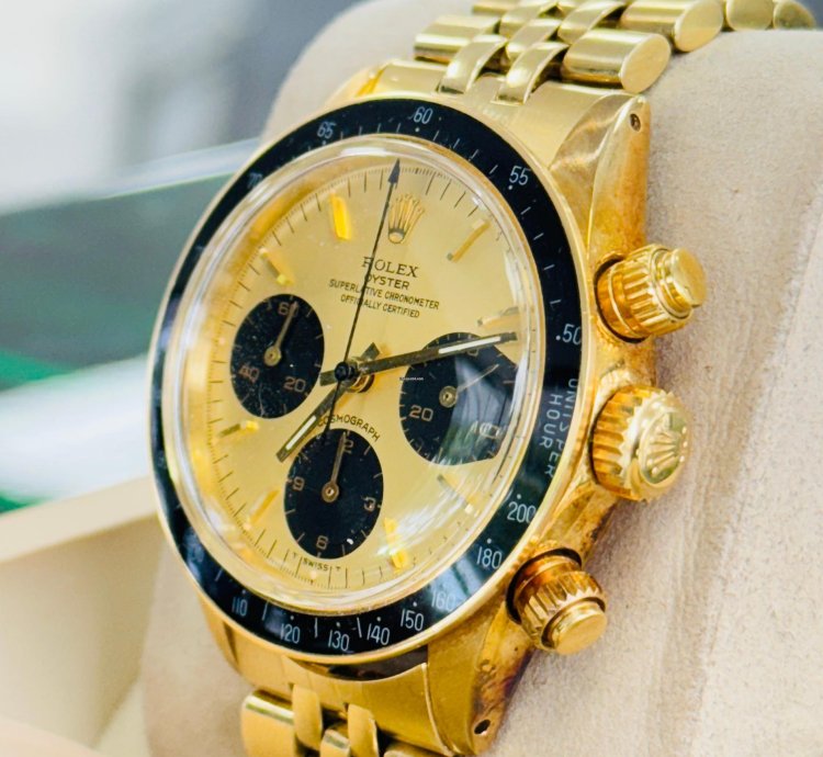 Rolex Daytona Cosmograph 6263 Champagne Dial 14kt Yellow Gold Jubilee Preowned