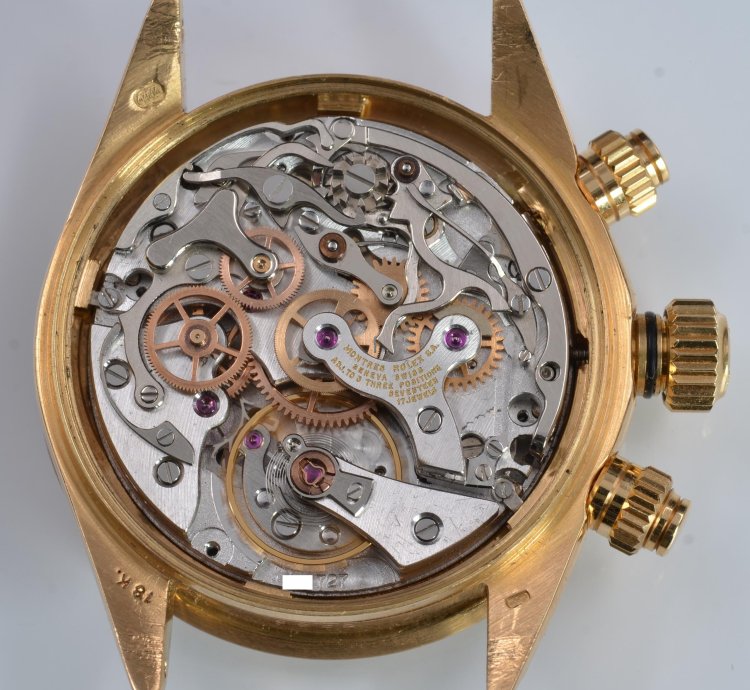 Rolex Daytona Cosmograph 6265 Daytona Black Dial Yellow Gold 18kt Full Set 1985