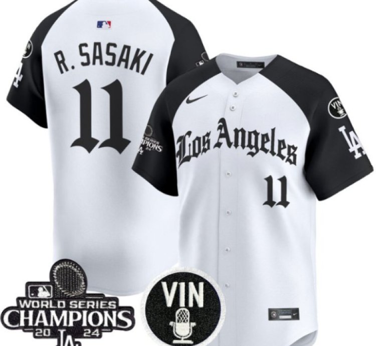 Roki Sasaki Jersey 11 Dodgers 2025 La Gothic Style Vapor Premier Limited Stitched Alternate