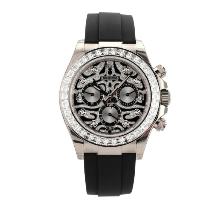 Rolex Daytona Cosmograph Daytona Wei Gold Oysterflex Ref 116589tbr Eye Of The Tiger Stickers