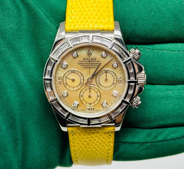 Rolex Daytona Cosmograph Daytona Zenith Lemon Dial 16589br Extremely Rare