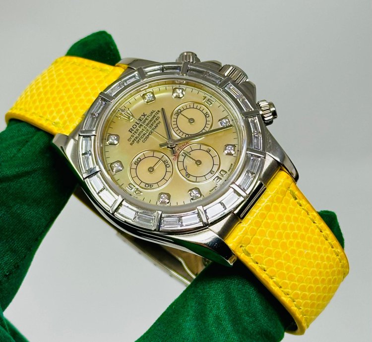 Rolex Daytona Cosmograph Daytona Zenith Lemon Dial 16589br Extremely Rare
