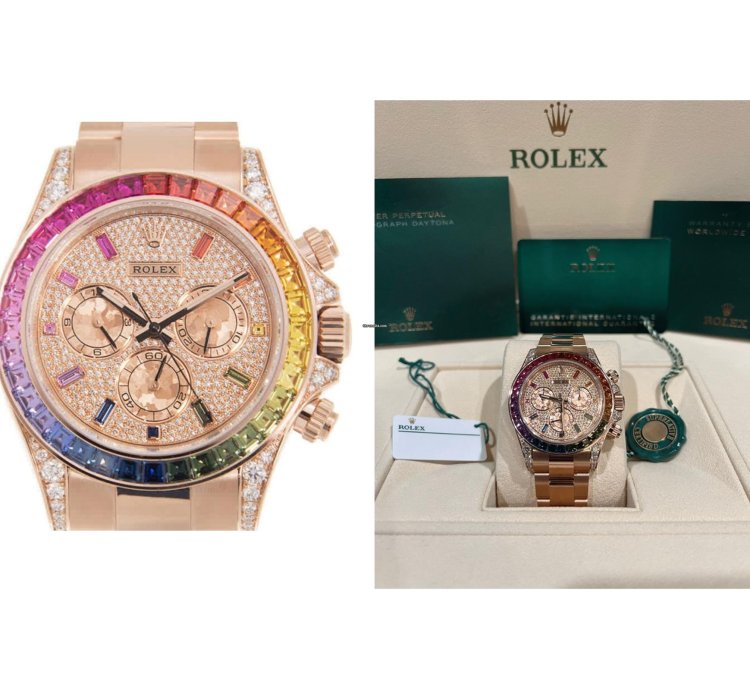 Rolex Daytona Cosmograph Everose Daytona Factory Diamond Rainbow Edition