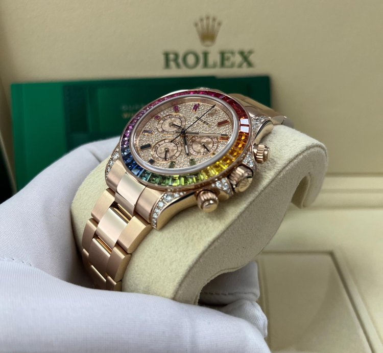 Rolex Daytona Cosmograph Everose Daytona Factory Diamond Rainbow Edition