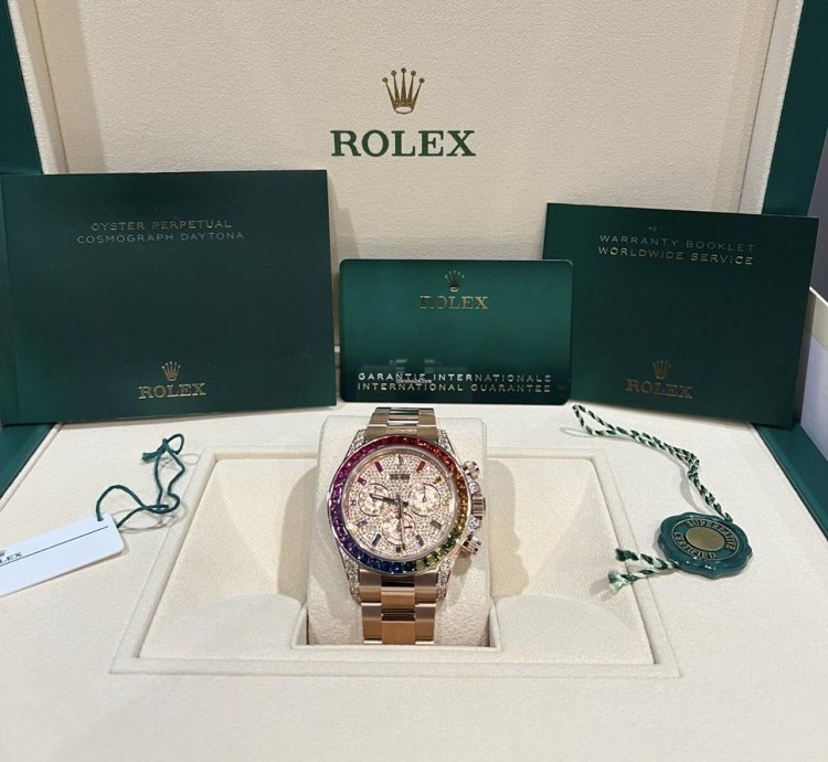 Rolex Daytona Cosmograph Everose Daytona Factory Diamond Rainbow Edition