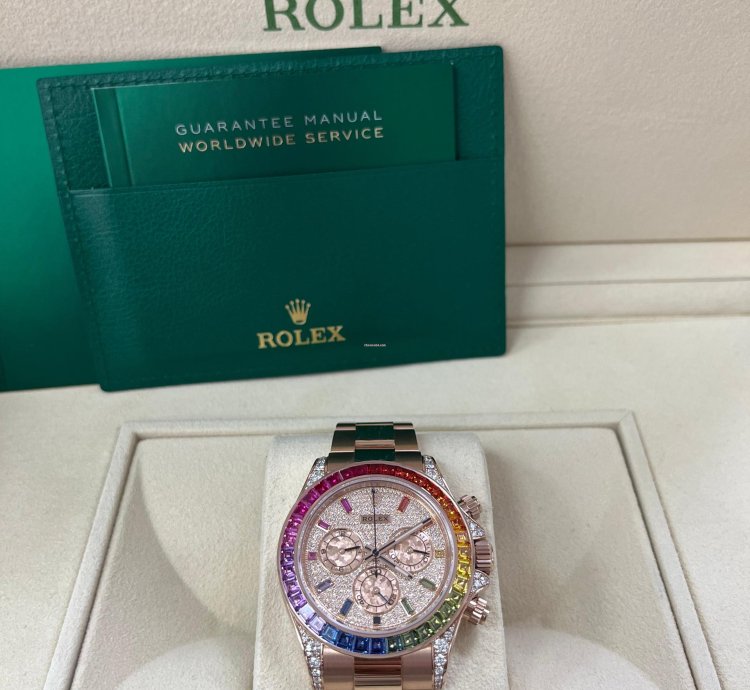 Rolex Daytona Cosmograph Everose Daytona Factory Diamond Rainbow Edition
