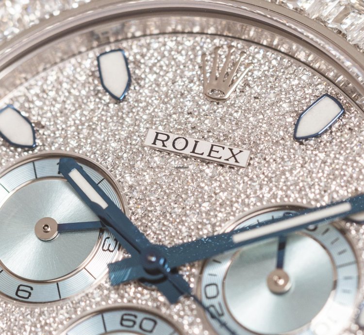Rolex Daytona Cosmograph Ref 116576tbr 950 Platinum Diamond Setting On Bezel Dial Box Papers Bj-2015