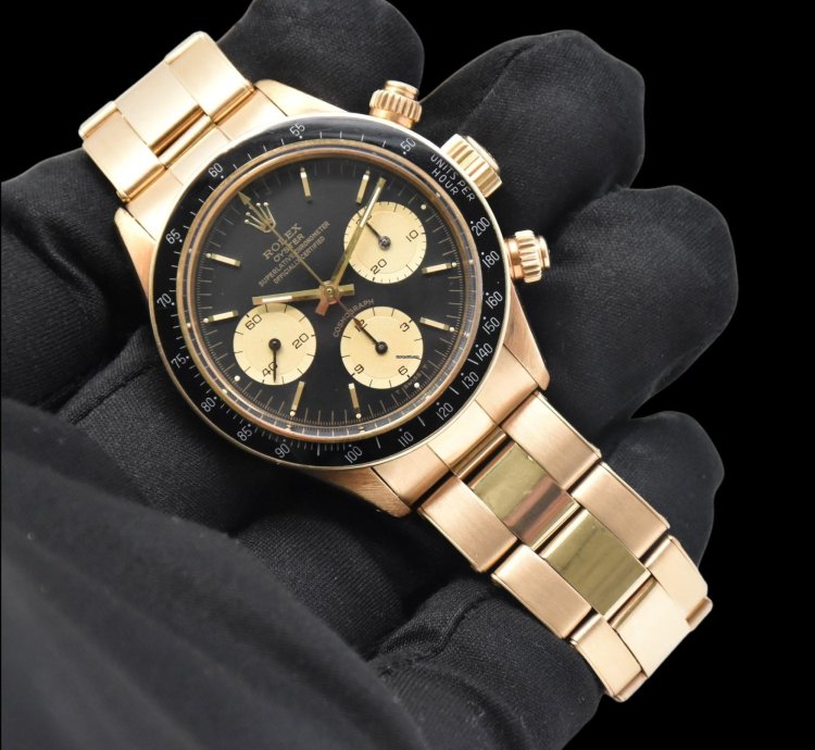 Rolex Daytona Daytona Cosmograph Ref 6263-8 Year 1985 Yellow Gold Top Condition