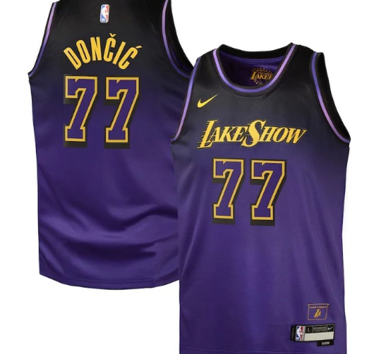 Luka Dončić Los Angeles Lakers Nike City Edition Swingman Jersey 2024 - Purple