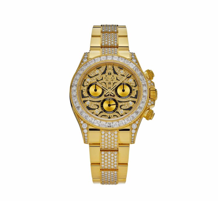 Rolex Daytona Eye Of The Tiger 116598tbr Yellow Gold Diamond Accents