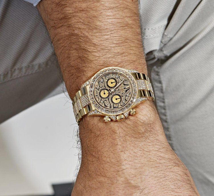 Rolex Daytona Eye Of The Tiger 116598tbr Yellow Gold Diamond Accents