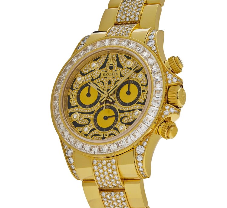 Rolex Daytona Eye Of The Tiger 116598tbr Yellow Gold Diamond Accents