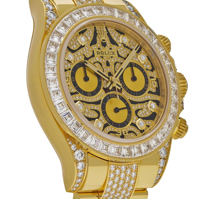 Rolex Daytona Eye Of The Tiger 116598tbr Yellow Gold Diamond Accents