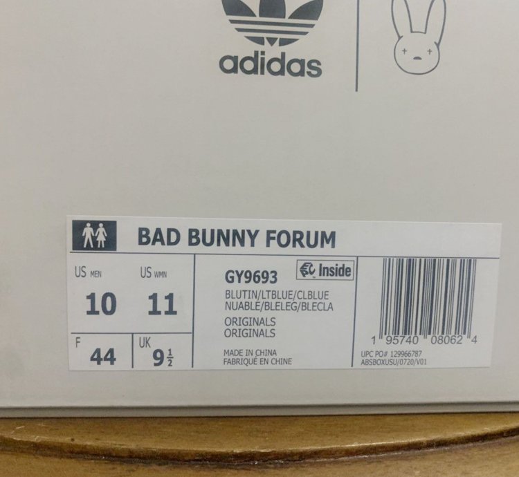 Bad Bunny Forum Buckle Low Blue Tint