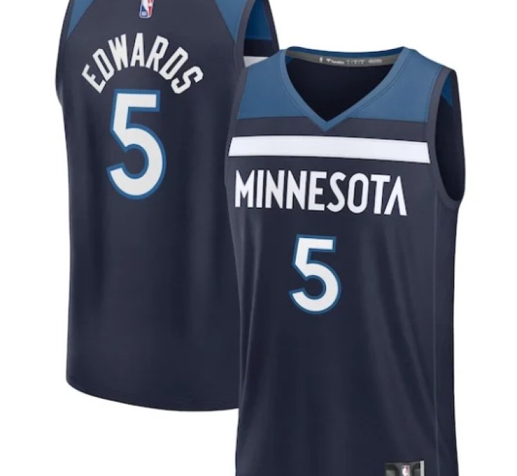 Anthony Edwards Minnesota Timberwolves Fast Break Player Jersey - Icon Edition - Navy