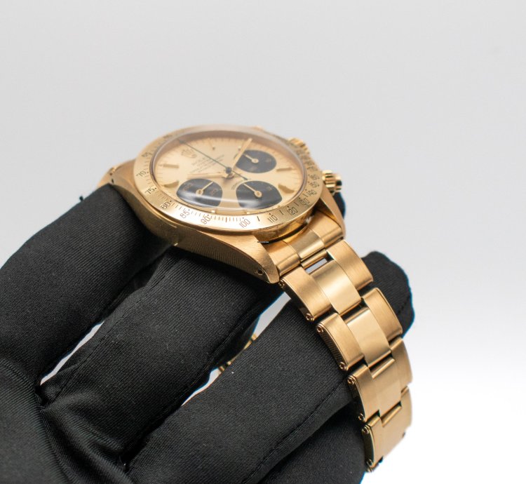 Rolex Daytona Full Set Daytona Yellow Gold Ref 6265 Champagne Dial