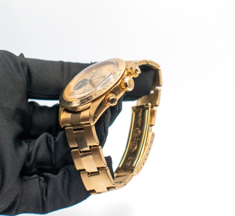 Rolex Daytona Full Set Daytona Yellow Gold Ref 6265 Champagne Dial