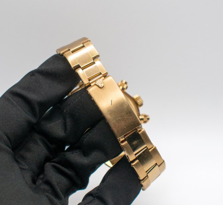 Rolex Daytona Full Set Daytona Yellow Gold Ref 6265 Champagne Dial