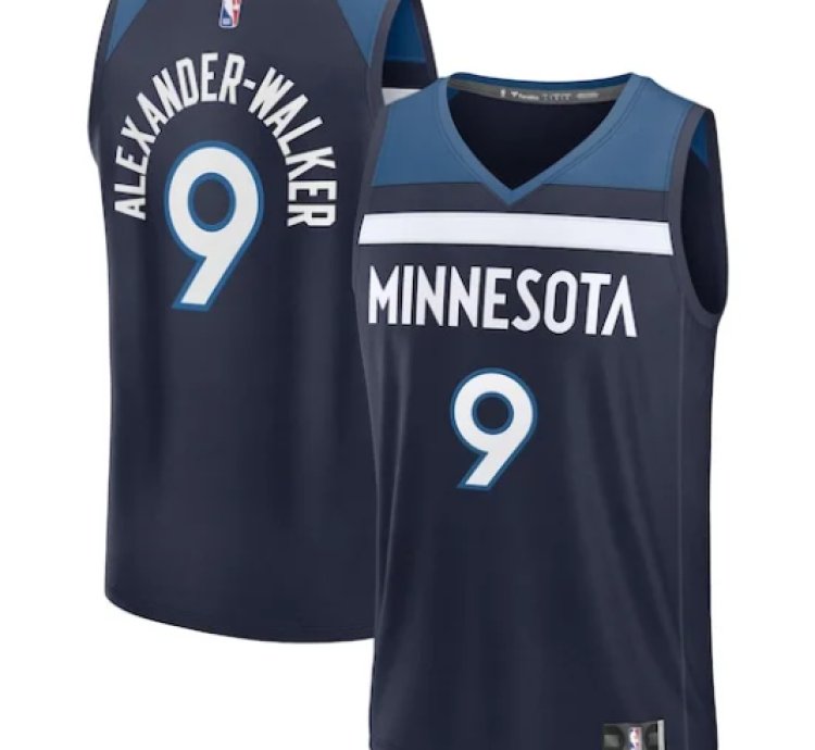 Nickeil Alexander-walker Minnesota Timberwolves Fast Break Player Jersey - Icon Edition - Navy