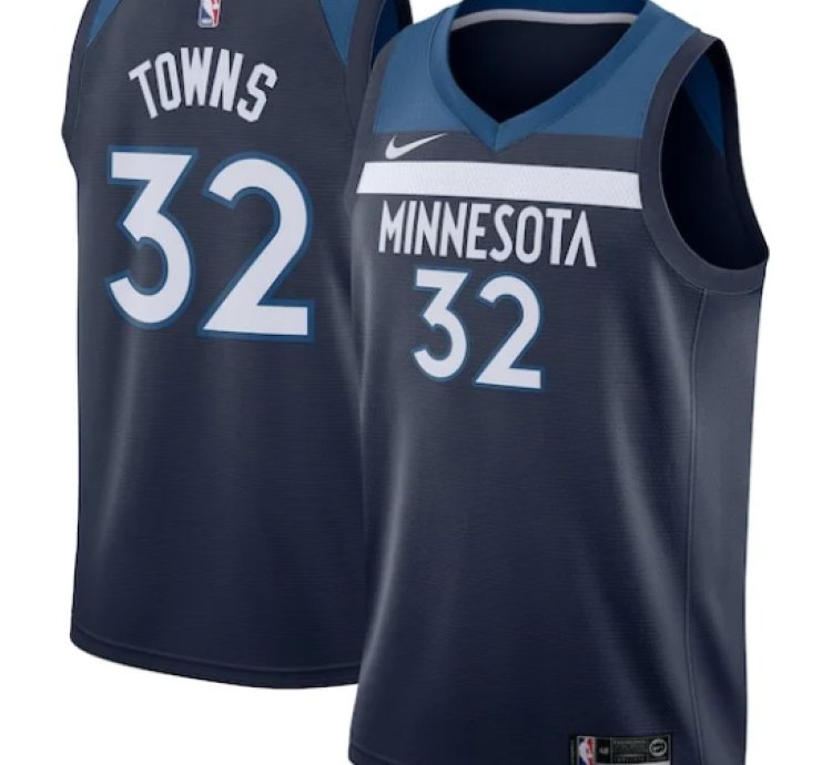 Karl-anthony Towns Minnesota Timberwolves Nike Swingman Jersey Navy - Icon Edition
