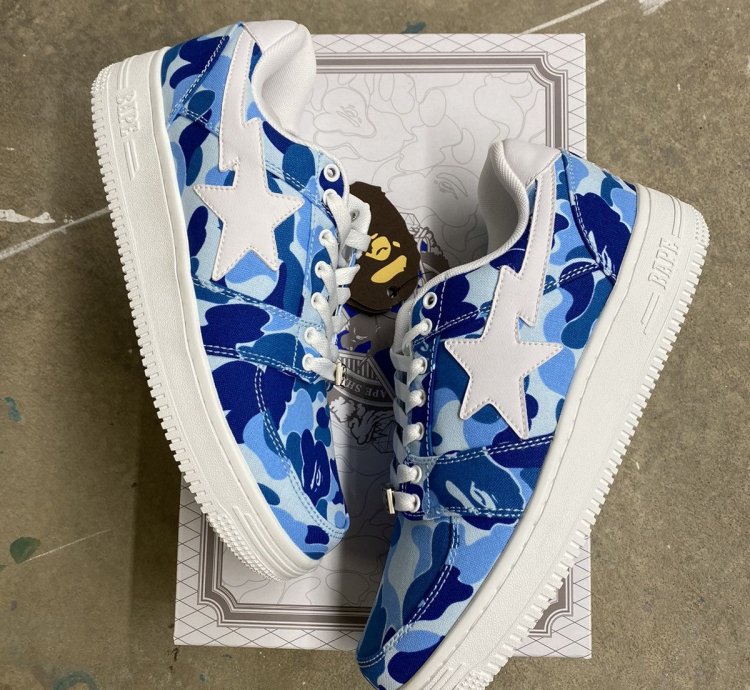 Bape Abc Camo Bapesta Blue