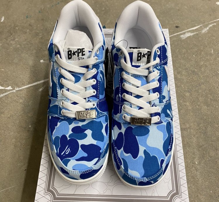 Bape Abc Camo Bapesta Blue