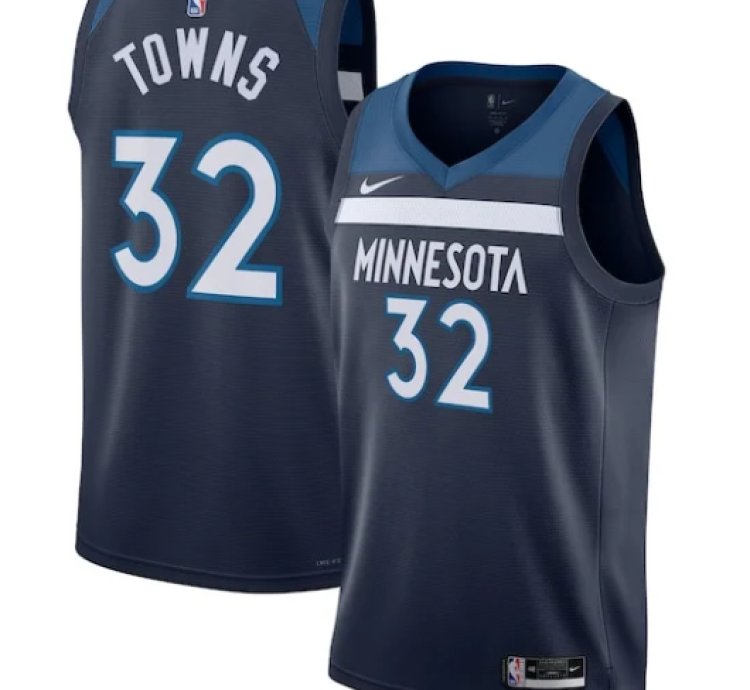 Karl-anthony Towns Minnesota Timberwolves Nike Unisex Swingman Jersey - Icon Edition - Navy