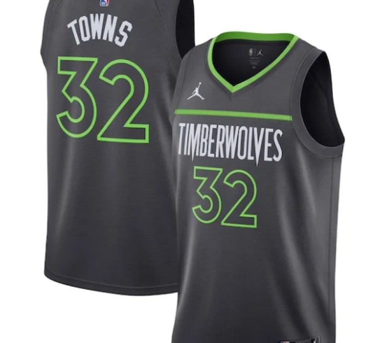 Karl-anthony Towns Minnesota Timberwolves Jordan Brand Unisex Swingman Jersey - Statement Edition - Charcoal