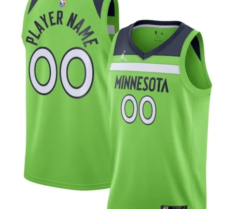 Minnesota Timberwolves Jordan Brand Swingman Custom Jersey - Statement Edition - Green