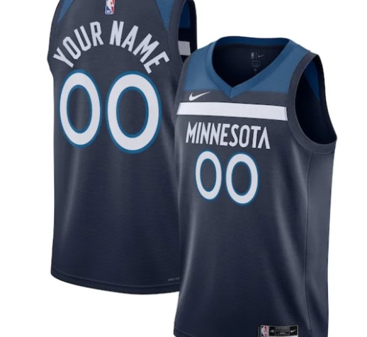 Minnesota Timberwolves Nike Unisex Swingman Custom Jersey Navy - Icon Edition