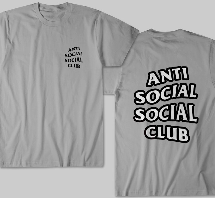 Anti Social Social Club Classic Logo Grey T Shirt