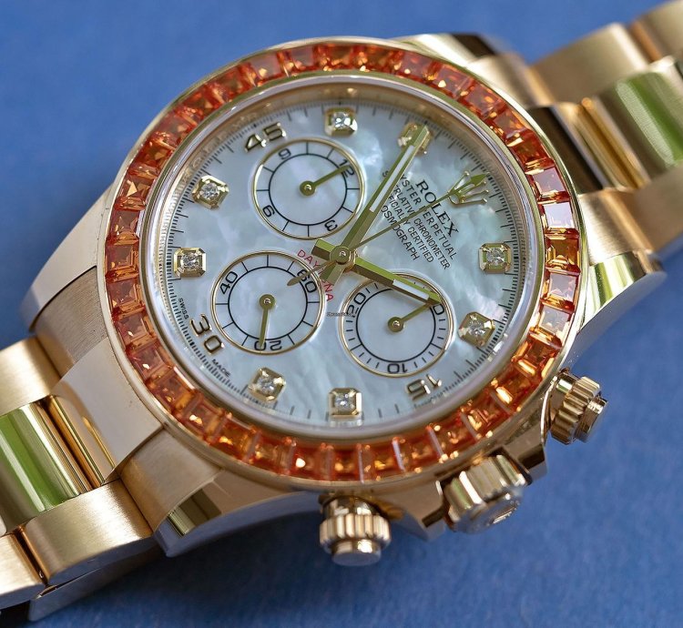 Rolex Daytona Orange Sapphire 116578saco
