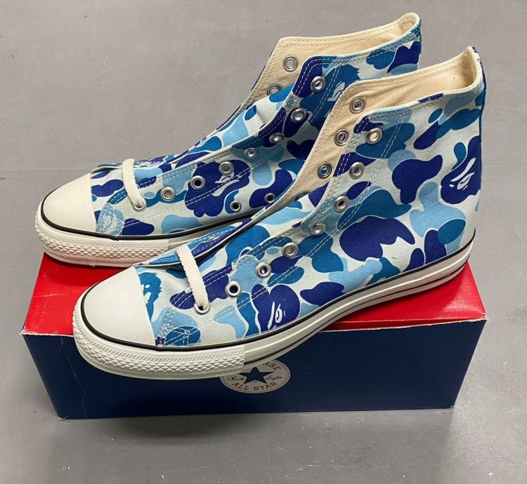 Bape Ape Sta Hi Canvas Abc Blue Camo