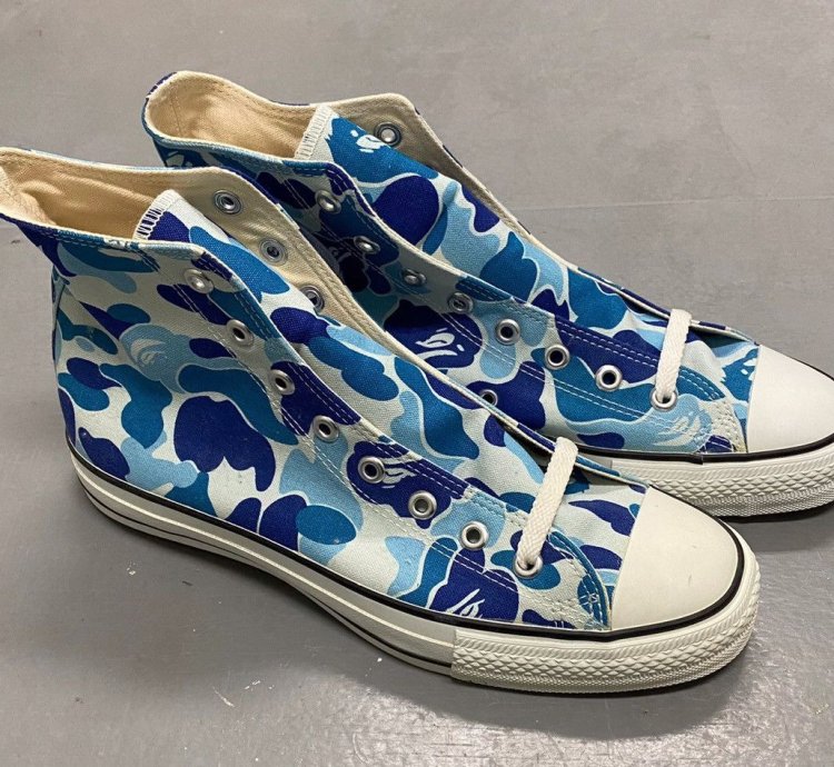 Bape Ape Sta Hi Canvas Abc Blue Camo