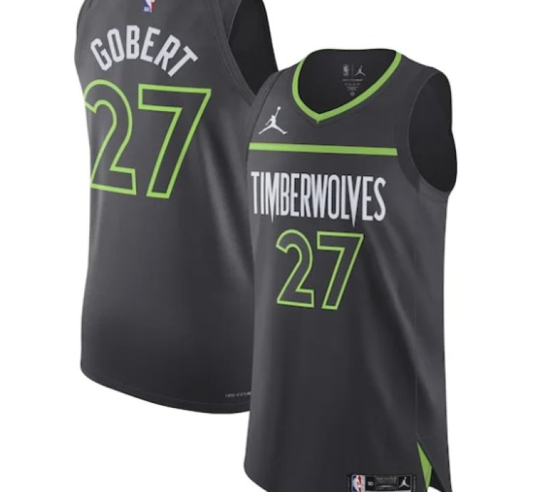 Rudy Gobert Minnesota Timberwolves Jordan Brand Authentic Player Jersey - Statement Edition - Anthracite