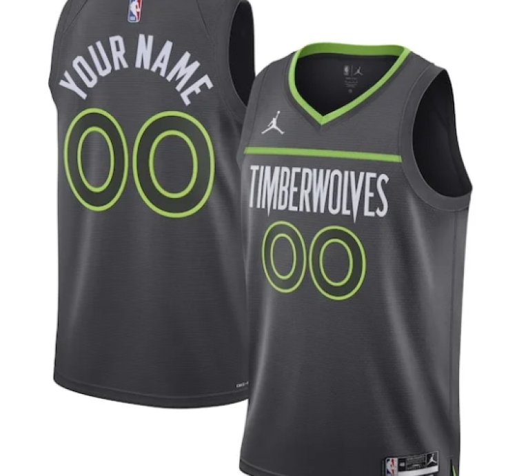Minnesota Timberwolves Jordan Brand Unisex 202223 Swingman Custom Jersey - Statement Edition - Black
