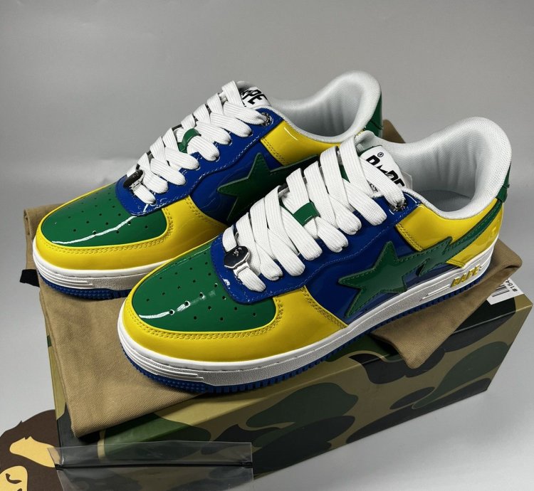 Bape Bape Sta 1 Blue Yellow Green - Size 9 5