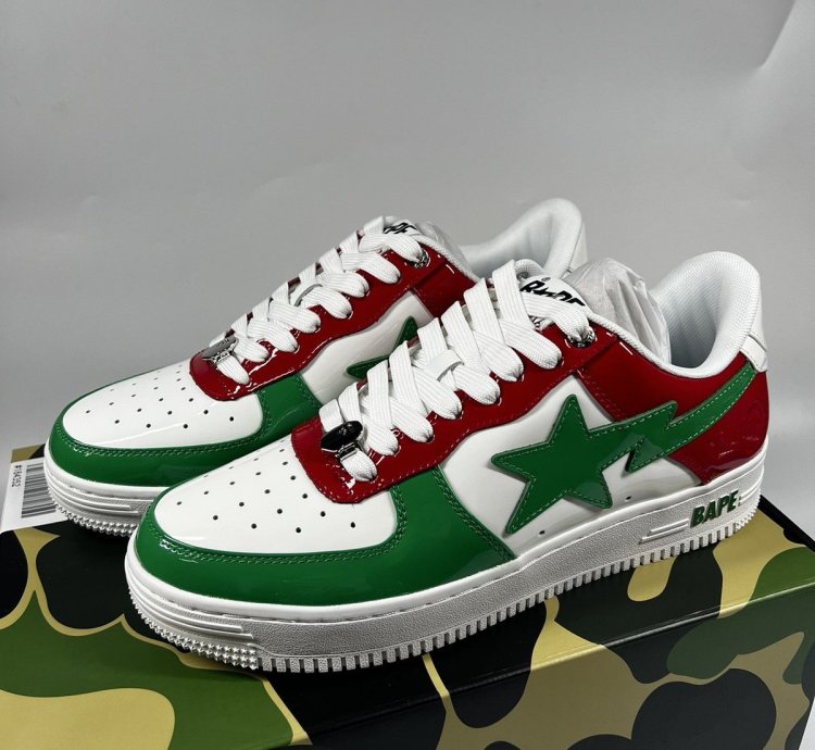 Bape Bape Sta 1 Green White Red - Size 10