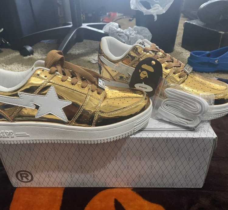 Bape Bapesta Gold Foot Soldier