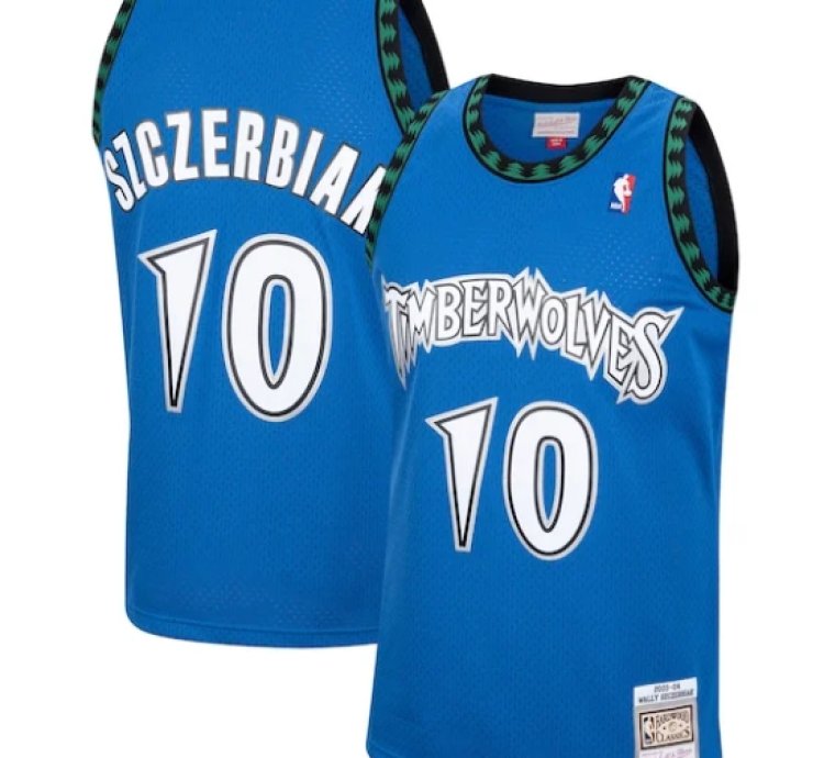 Wally Szczerbiak Minnesota Timberwolves 200102 Hardwood Classics Swingman Jersey - Blue