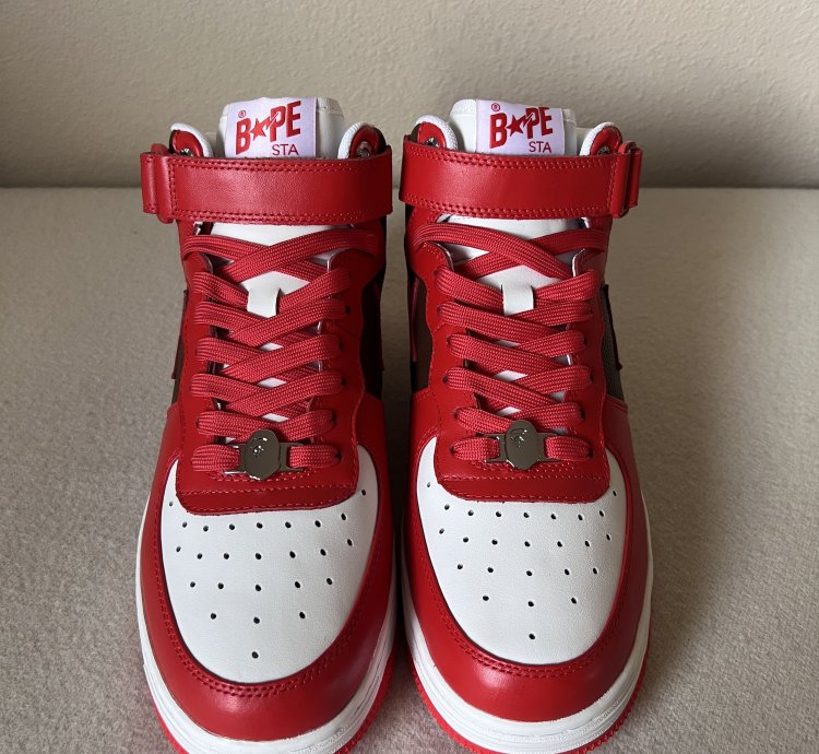 Bape Bapesta Mid M1 In Red