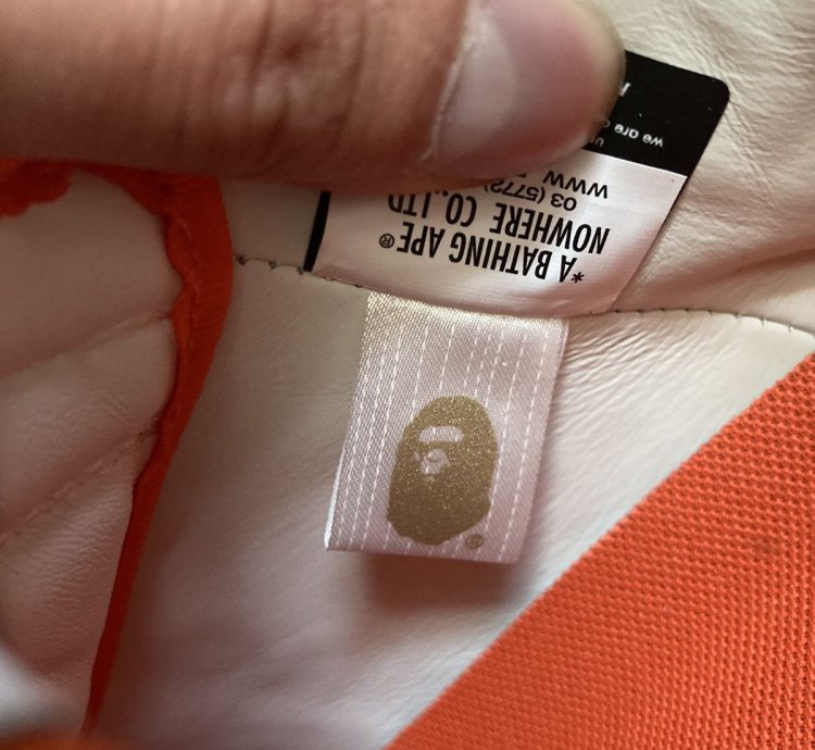 Bape Bapesta Patent Leather Orange White