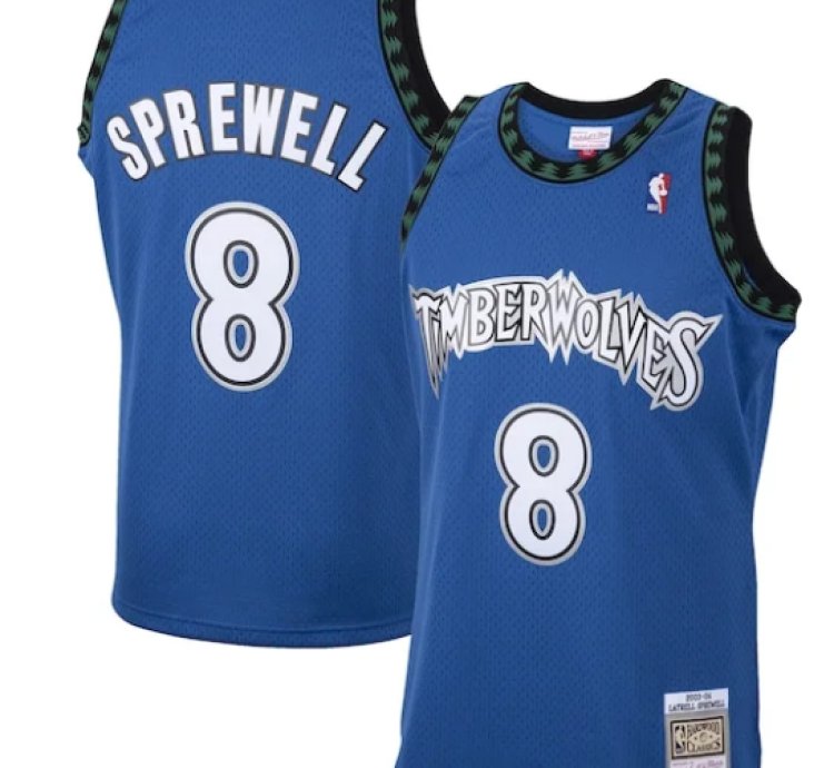 Latrell Sprewell Minnesota Timberwolves 200102 Hardwood Classics Swingman Jersey - Blue