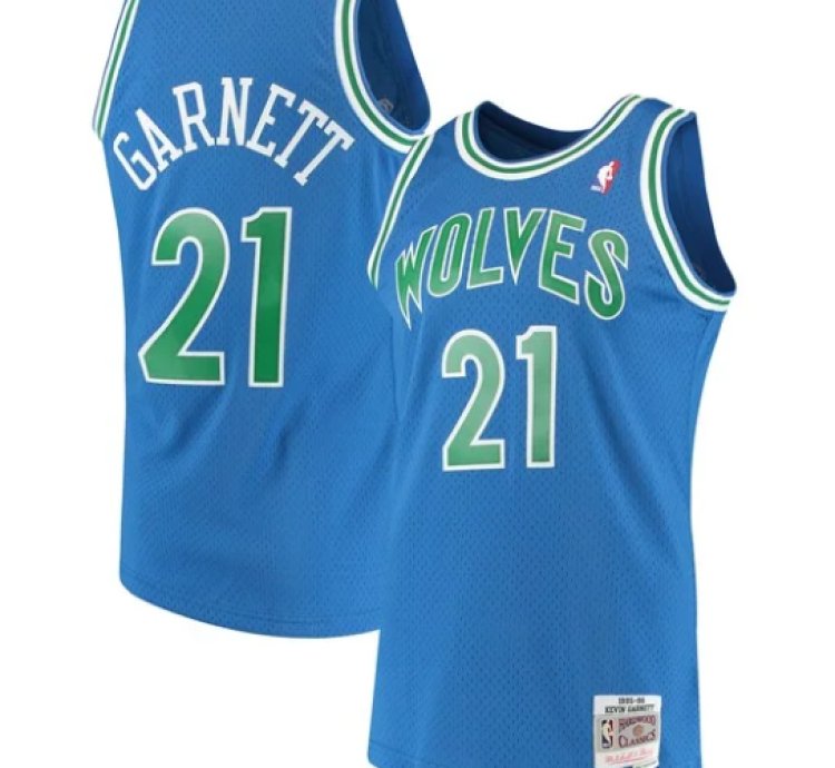 Kevin Garnett Minnesota Timberwolves 199596 Hardwood Classics Swingman Jersey - Blu