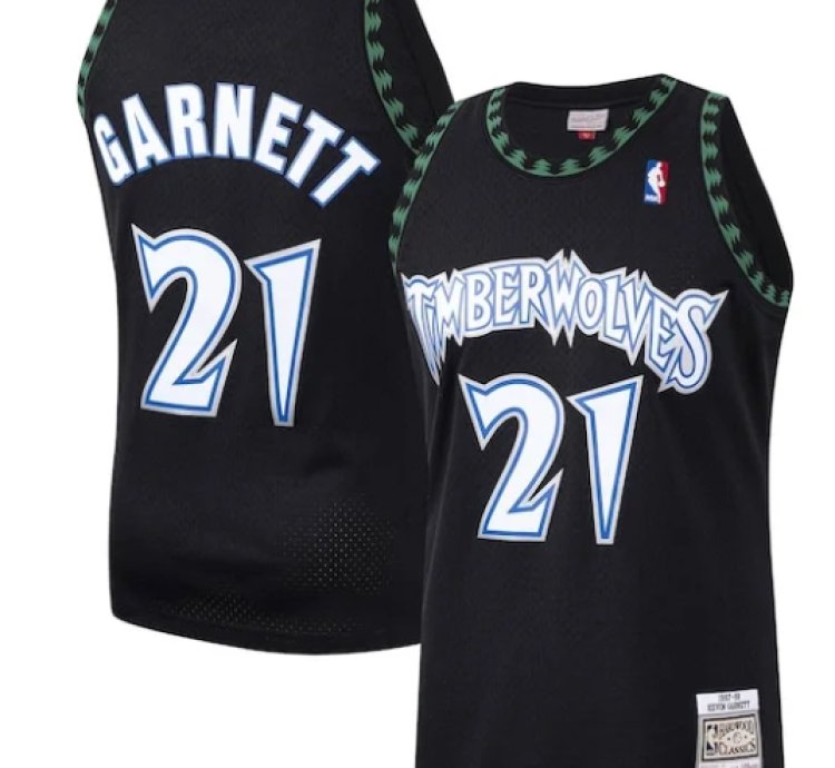 Kevin Garnett Minnesota Timberwolves Hardwood Classics Swingman Jersey - Black