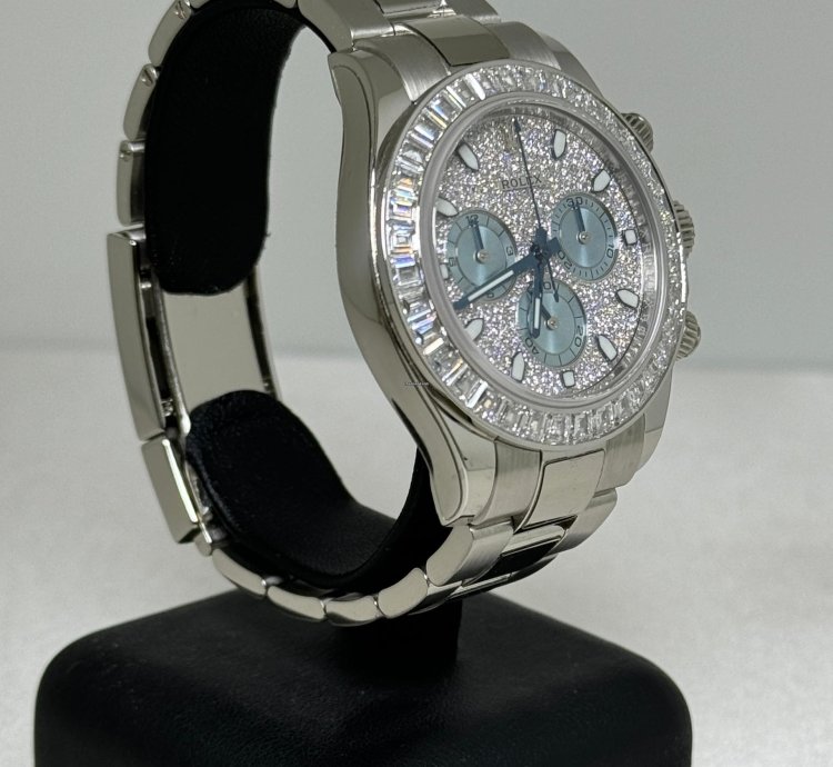 Rolex Daytona Platin 116576tbr Pave Like New